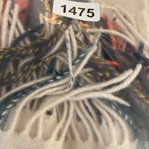 J. Crew Oversize Wool Plaid Fringed Blanket Wrap Scarf New 1475 - Picture 7 of 7